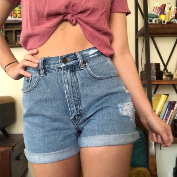 Eddie Bauer Pants - High Waisted Distressed Jean Shorts